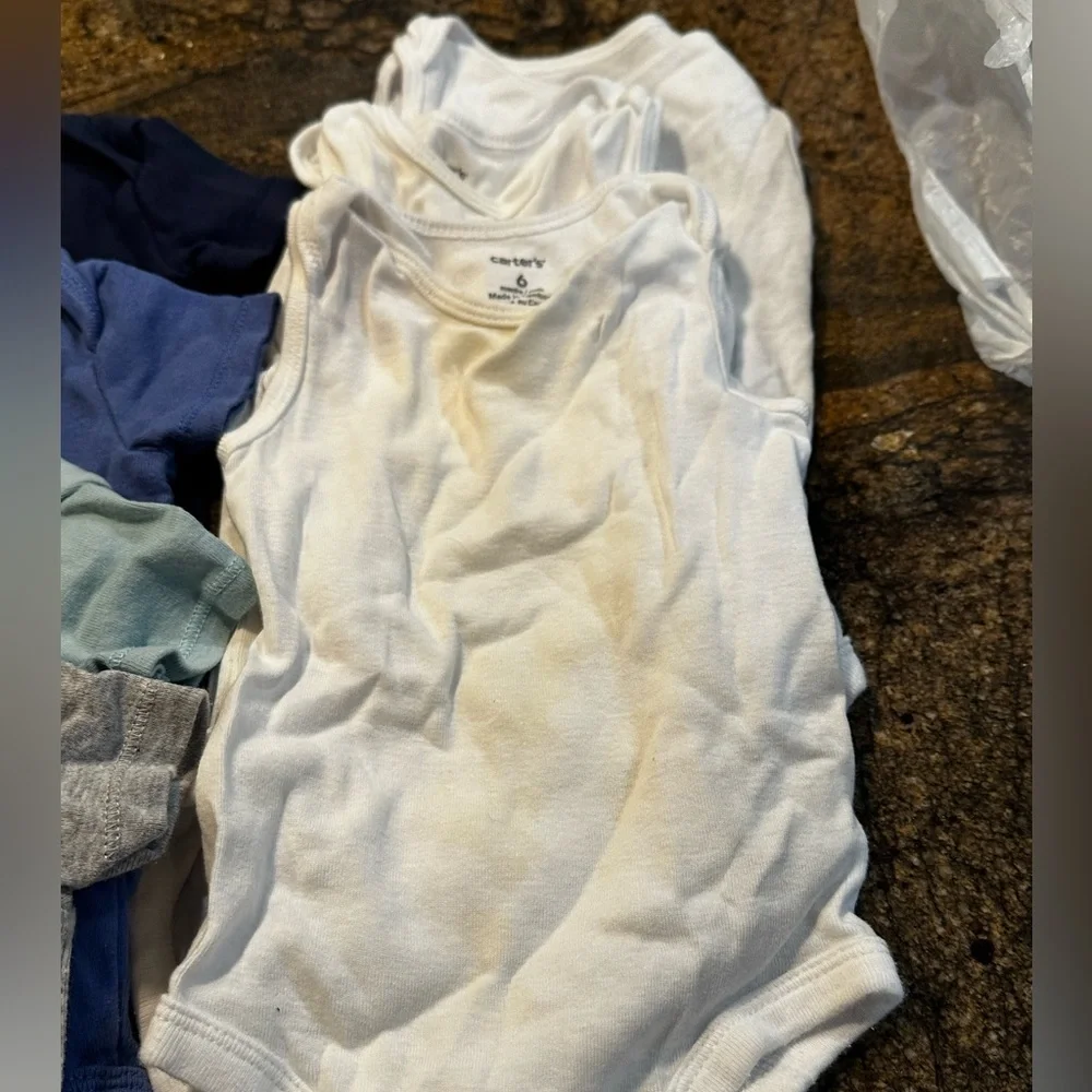 Carter’s baby under shirt with‎ snaps 6 month BUNDLE OF 12 items